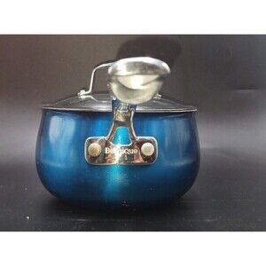 1.5 Quart Belgique Blue Enamel Cook Pot With Lid